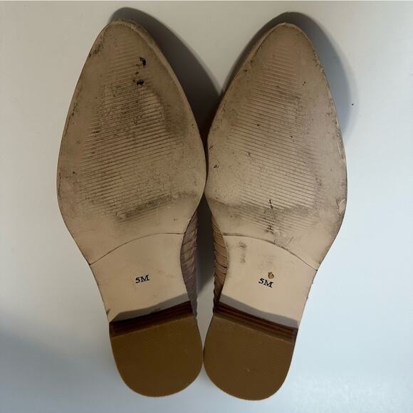 Python Leather Loafers size US 5 Blush Point Toe Flat Shoes - Picture 7 of 11